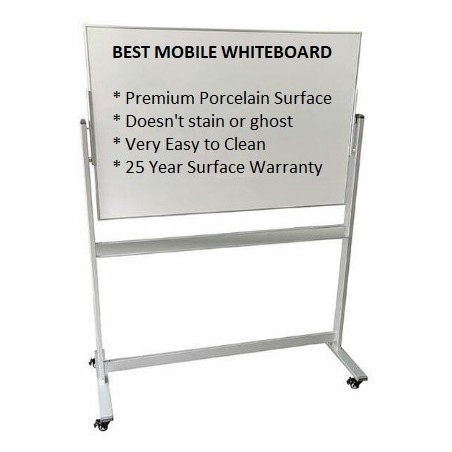 Buy quartet penrite 1500x1200mm slimline porcelain mobile whiteboard online in Australia