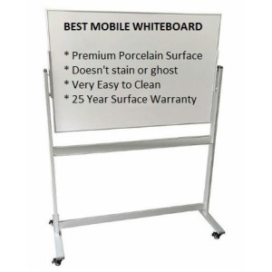 Buy quartet penrite 1500x1200mm slimline porcelain mobile whiteboard online in Australia