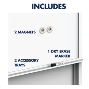 Buy quartet motion dual-track mobile magnetic dry-erase easel ecm4068dt 1028x1727mm online in Australia