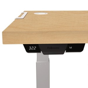 Buy fellowes levado height adjustable desk maple - 1400mm online in Australia