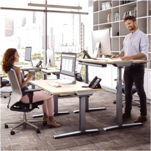 Buy fellowes levado height adjustable desk maple - 1800mm online in Australia