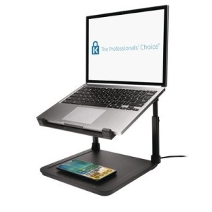 Buy kensington smartfit laptop riser with wireless phone charging pad online in Australia