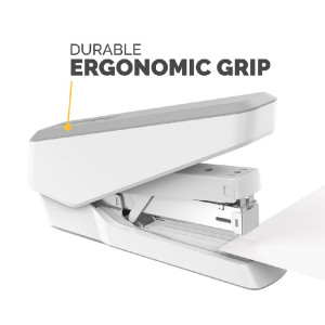 LX870™ Easy-Press™ Stapler - White - Ergonomic Grip