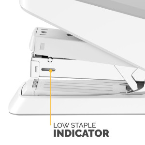 LX870™ Easy-Press™ Stapler - White - Low Staple Indicator Window