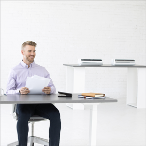Fellowes LX820™ Stapler - 20-Sheets, Full-Strip (Black) - On Desk