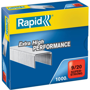 Rapid 9/20 20mm Staples (Box 1000)