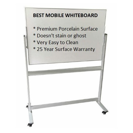 Buy quartet penrite 1200x900mm slimline porcelain mobile whiteboard online in Australia